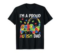 I'm a Proud Autism Dad Autism Awareness Video Game Boys T-Shirt
