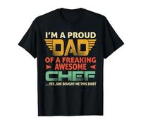 I'm A Proud Dad of A Freaking Awesome Chef for Fathers Value Graphic T-Shirt