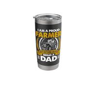 I'm A Proud Farmer But Nothing Beats Being A Dad Tractor Stainless Steel Insulated Tumbler