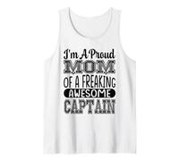 I'm a Proud Mom of A Freaking Awesome Captain Sailing Saying Tank Top