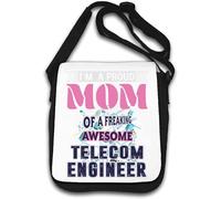 I'm A Proud Mom of A Freaking Awesome Telecom Engineer Computer Science Graphic Shoulder Bag White