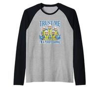 Im A Purrfessional Cat Construction Worker Raglan Baseball Tee