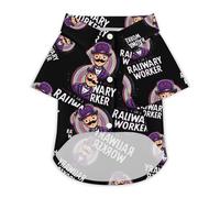I'm A Railway Worker Classic Dog Clothes Cat Shirt Puppy Costume Button Tshirt Summer