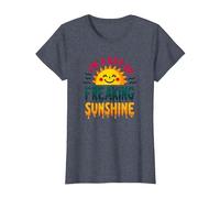 I'm A Ray of Freaking Sunshine - Cheerful Summer Quote T-Shirt, Women, Heather Blue, XS