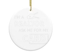 I'm A Realtor Ask Me Christmas Ornaments, Holiday Decorations, Christmas Tree Ceramic Hanging