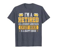 I'm A Retired Local Government Administrator Every Hour Beer T-Shirt, Men, Heather Blue, 5X-Large