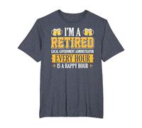 I'm A Retired Local Government Administrator Every Hour Beer T-Shirt, Men's Big and Tall, Heather Blue, 2X Tall