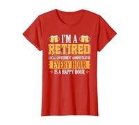 I'm A Retired Local Government Administrator Every Hour Beer T-Shirt, Women, Red, Medium