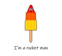 I'm A Rocket Man Rocket Lolly Funny Journal, Funny Notepad, Ice Lolly, Popsicle, Notebook, Jotter, Shopping Lists, Diary, Humour, Funny Office Gift