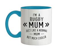 I'm A Rugby Mum - 11oz - Ceramic Two-Tone Mug for Coffee/Tea - Babyblue/White - One Size