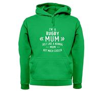 I'm A Rugby Mum - Unisex Premium Hoodie/Hooded Top - Kelly Green - XL