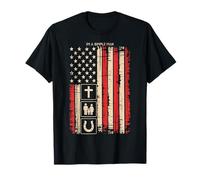Im A Simple Man Faith Family Rancher American Flag Men T-Shirt