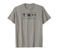 Im A Simple Man Faith Family Weightlifting Christian Dad T-Shirt