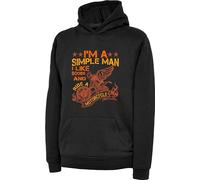 I'm A Simple Man Hoodie Funny Offensive Biker Bike Lovers Ride Lovers Adventure Motorcycle Motor Bike Gift For GF/BF Gift For Friends Birthday Xmas Unisex Adult & Kids Top