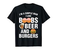 I'm A Simple Man I Like Boobs Beer Burger Oktoberfest Shirt T-Shirt