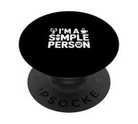Im a Simple Person Funny Saying Psychology Coffee PopSockets Adhesive PopGrip