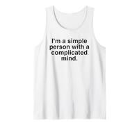 I'm A Simple Person with A Complicated Mind Sarcastic Design Tank Top