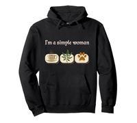 I'm A Simple Woman Coffee Dog Cannabis Marijuana Plant Weed Pullover Hoodie