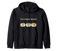 I'm A Simple Woman Coffee Dog Cannabis Marijuana Plant Weed Zip Hoodie