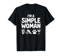 I'm A Simple Woman - Coffee, Running, Dogs, Wine T-Shirt