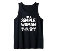 I'm A Simple Woman - Coffee, Running, Dogs, Wine Tank Top