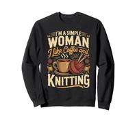 I'm a Simple Woman I Like Coffee and Knitting Knitter Sweatshirt