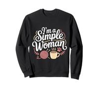I'm a Simple Woman Knitting Is My Therapy Quote Sweatshirt