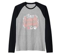 I'm a Simple Woman Living The Knitting Yarn Lover Life Raglan Baseball Tee