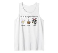 I'm a Simple Woman Sunshine, Coffee, Goats Tank Top