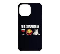 I'm A Simple Woman Wine Coffee Cat Burmilla Humor Case for iPhone 13 Pro Max