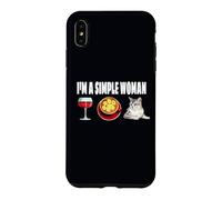I'm A Simple Woman Wine Coffee Cat Burmilla Humor Case for iPhone XS Max