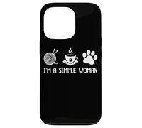 I'm A Simple Woman Yarn Coffee Paw Print Case for iPhone 13 Pro