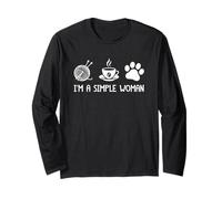 I'm A Simple Woman Yarn Coffee Paw Print Long Sleeve T-Shirt