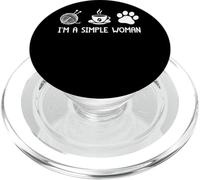 I'm A Simple Woman Yarn Coffee Paw Print PopSockets PopGrip for MagSafe