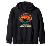 I'm a Skydiver I Always Hit The Ground Vintage Parasailing Zip Hoodie