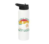 I'm A Solo Traveler My Plan is to Always Get Lost Stainless Steel Insulated Water Bottle