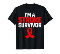 I'm A Stroke Survivor Red Ribbon Warrior Awareness T-Shirt