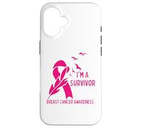 I'm A Survivor Breast Cancer Awareness Pink Ribbon Womens Case for iPhone 16