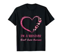 I'm A Survivor Heart Butterflies T-Shirt
