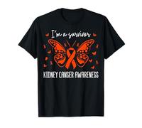 I'm A Survivor Kidney Cancer Awareness Butterfly Ribbon T-Shirt