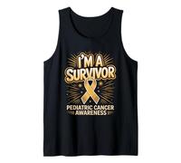 I'm A Survivor Pediatric Cancer Awareness Ribbon Tank Top