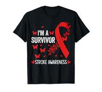 I'm A Survivor Stroke Awareness - Red Ribbon Warrior T-Shirt