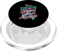 I'm A Survivor Thyroid Cancer Awareness Ribbon PopSockets PopGrip for MagSafe