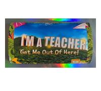 Im a teacher get me out of here Christmas, Novelty, funny, themed Chocolate Bar gift. End of term thank you gift. (One SIze, Milk Chocolate)