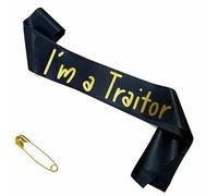 I'm a Traitor Leaving Gifts, Retirement Sash The Traitors Leaving Presents for Colleagues, Personalised Sash Retirement Leavings Party Decorations, Retirements Presents for Colleagues Women Men
