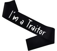 I'm a Traitor Sash, Traitor Leave Sash for Going Away, Moving, Job Change,Retirement,Gifts for Colleagues Women Men Farewell Farewell Party Black Sliver