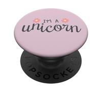 I'm a Unicorn, Pink flowers, Fancy Letters PopSockets Adhesive PopGrip