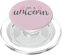 I'm a Unicorn, Pink flowers, Fancy Letters PopSockets PopGrip for MagSafe