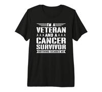 I'm A Veteran and A Cancer Survivor Nothing Scares Me Premium T-Shirt
