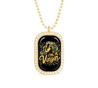 I'm A Virgin Funny Pendant Necklace for Women Personalized Fashion Jewelry Diamond Necklaces for Wedding Birthday Gold Silver